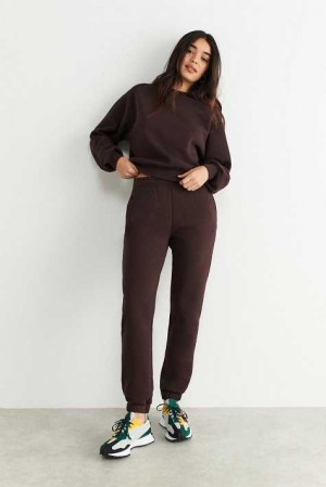 Women Gina Tricot Basic Sweatpants Beige | 68RHVFKPJ