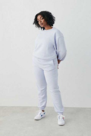 Women Gina Tricot Basic Sweatpants Blue | 46YZIHEDJ