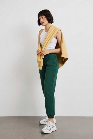 Women Gina Tricot Basic Sweatpants Green | 60AYSCFRT