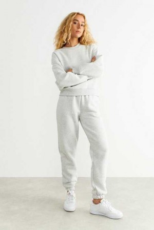 Women Gina Tricot Basic Sweatpants Grey | 72LTHSDEM