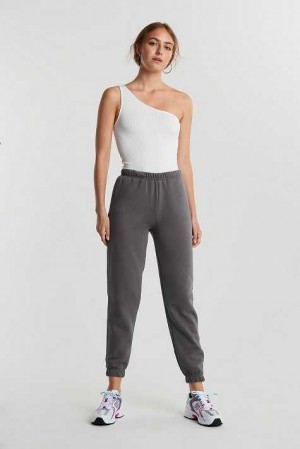 Women Gina Tricot Basic Sweatpants Grey | 81HEBZGVQ