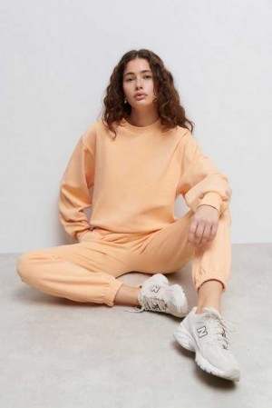 Women Gina Tricot Basic Sweatpants Orange | 76VIRSQYG