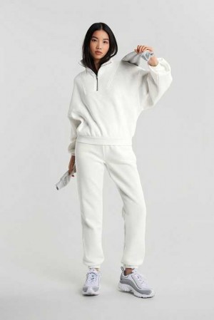 Women Gina Tricot Basic Sweatpants White | 26JCYTWBL