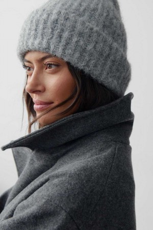 Women Gina Tricot Brushed Beanie Grey | 95ZKOQLFD