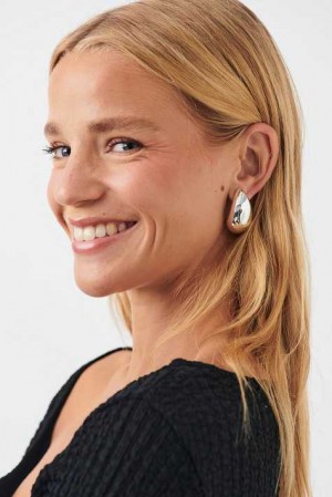 Women Gina Tricot Drop Earrings Grey | 43BPOICDG