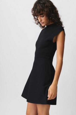 Women Gina Tricot Knitted Dress Black | 43UAMZJLQ