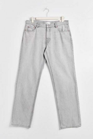 Women Gina Tricot Low Straight Petite Jeans Grey | 13ANCSFWK