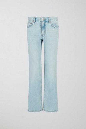 Women Gina Tricot Low Straight Petite Jeans Purple | 78SMTBXLG