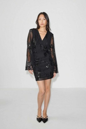 Women Gina Tricot Mini Dress Black | 51AJQICLY