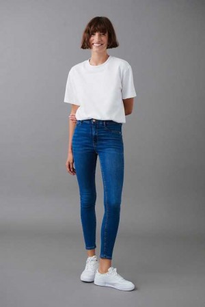 Women Gina Tricot Molly High Waist Jeans Purple | 20XGROWVI
