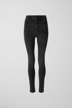 Women Gina Tricot Molly High Waist Jeans Black | 38PNBMUDA
