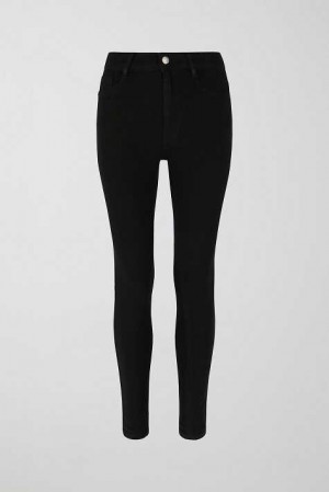 Women Gina Tricot Molly Petite High Waist Jeans Black | 42BGFYPCW