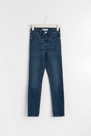 Women Gina Tricot Molly Petite High Waist Jeans Purple | 24NYAPHBU