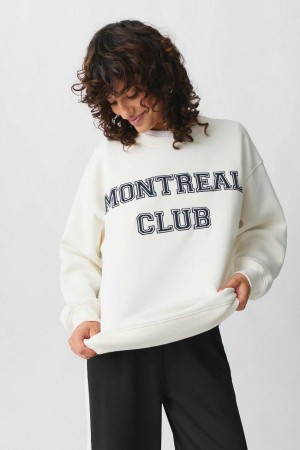 Women Gina Tricot Printed Sweaters Beige | 81YLPXRQE