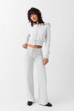 Women Gina Tricot Slim Low Waist Sweatpants Grey | 60WYRSGIV
