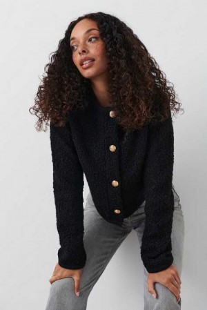 Women Gina Tricot Soft Jacket Black | 53VLIKAFS