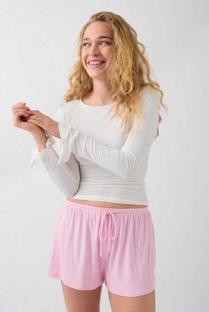 Women Gina Tricot Soft Pyjamas Pink | 92BFNQEKH