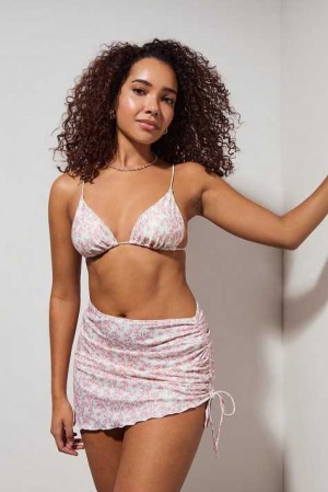 Women Gina Tricot Swim Skirts White | 27EZJNMLD