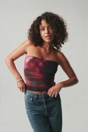 Women Gina Tricot Tube Top Red | 79HJGPYES