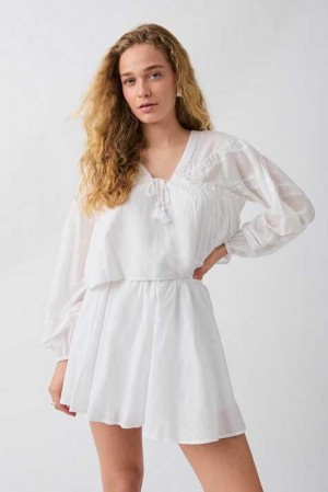 Women Gina Tricot Volume Mini Skirts White | 25ZPUBJVE