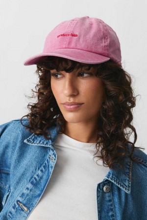 Women Gina Tricot Washed Cotton Cap White | 67WHQTRVP