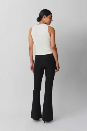 Women Gina Tricot Y2k Bootcut Trousers Black | 30EMABHFZ