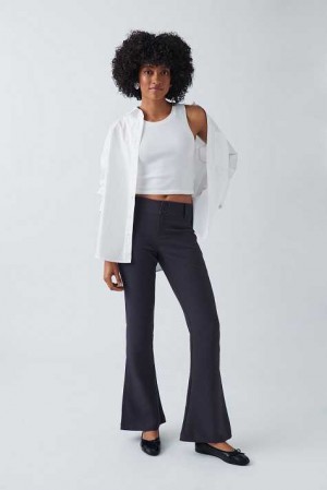 Women Gina Tricot Y2k Bootcut Trousers Green | 58KRWTSGZ