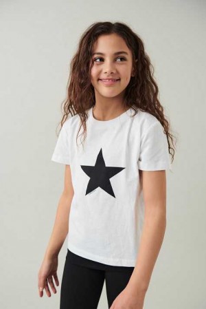Young Gina Tricot Chunky T Shirts White | 01KPOYRAM
