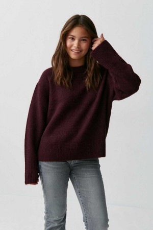 Young Gina Tricot Oversized Sweaters Red | 54QYKWBMI