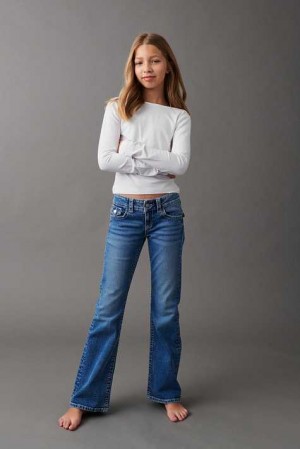 Young Gina Tricot Sequins Flared Jeans Blue | 92RPITEWN