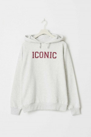 Young Gina Tricot Y Basic Hoodie Grey | 24LYKTJAR
