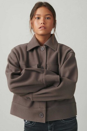 Young Gina Tricot Y Front Pocket Jacket Beige | 28DJBHPYA