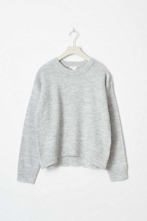 Young Gina Tricot Y Knitted Sweaters Grey | 69BYSCRMA