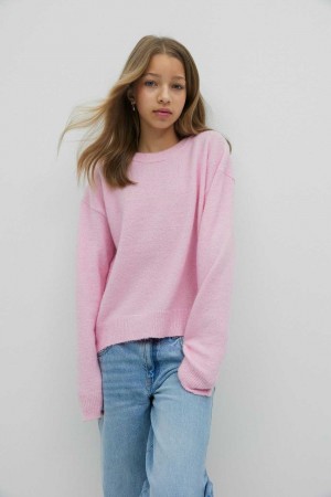 Young Gina Tricot Y Knitted Sweaters Pink | 61XTBLVPE