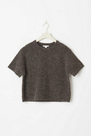 Young Gina Tricot Y Knitted T Shirts Beige | 40GEYJMAK