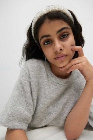 Young Gina Tricot Y Knitted T Shirts Grey | 86AXFDQUC