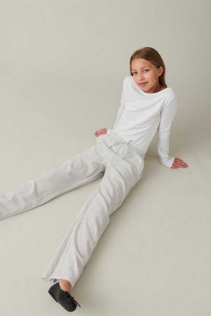Young Gina Tricot Y Linenmix Trousers Beige | 93UVASXIY