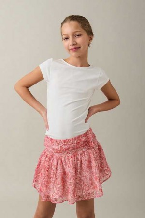 Young Gina Tricot Y Low Waist Skirts Red | 96MPBOVIF