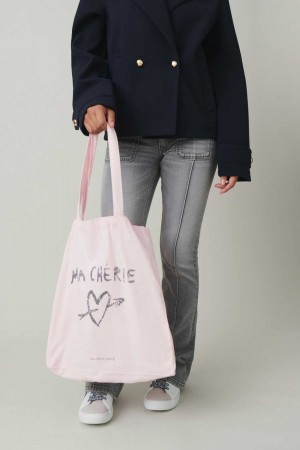 Young Gina Tricot Young Tote Bag Pink | 89RUZGDPW